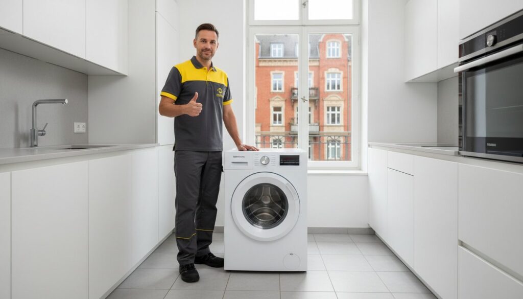 Techniker von Reparatur24 Berlin bereitet die Haushaltsgeräte-Reparatur 2026 vor – schneller 16-Euro-Service