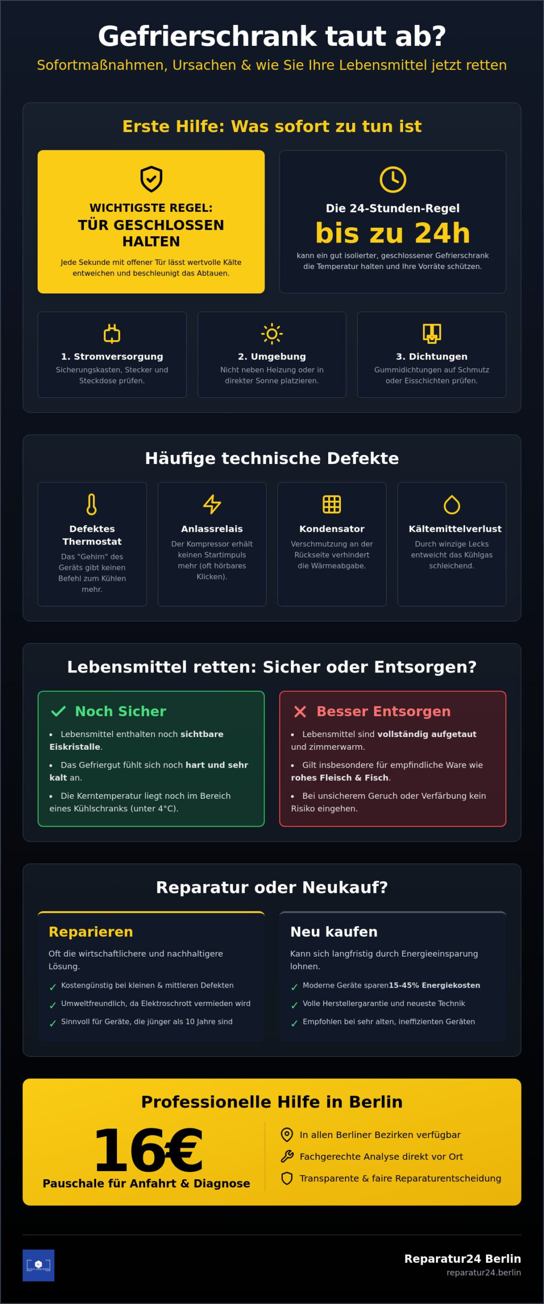 Gefrierschrank taut ab in Berlin? Ursachen, Tipps und schnelle Hilfe